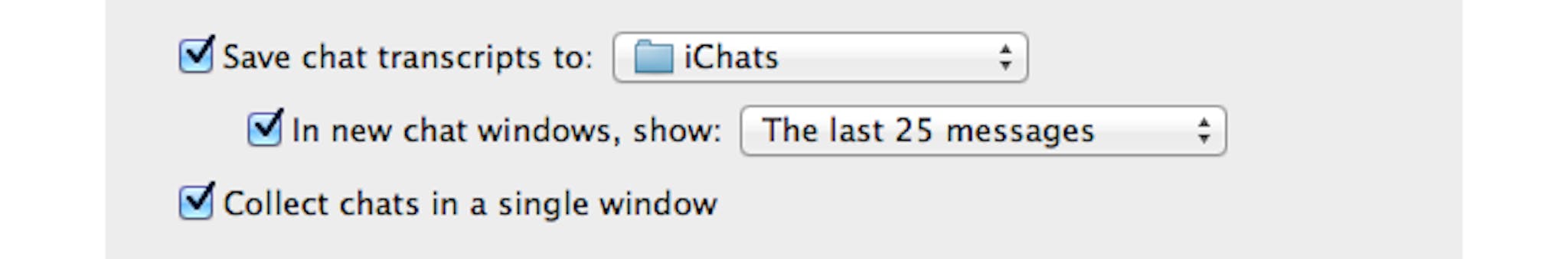 iChat Preferences